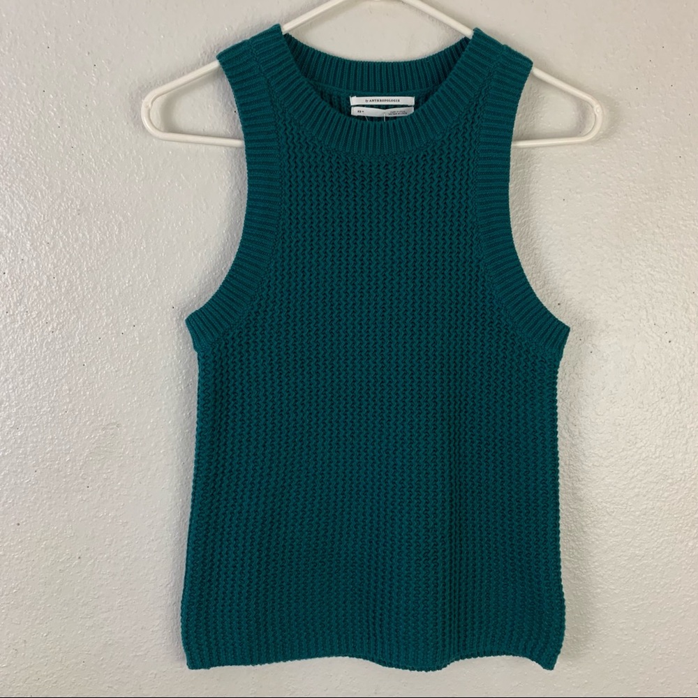Anthropologie knit textured tank top women’s Size XSmall - Picture 4 of 12